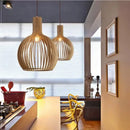 Ljojo Lustre LED Pendant Light Solid Wood Chandelier for Island Counter Loft Art Home Decor