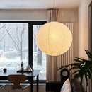 Japanese Wabi Sabi Wind Round Rice Paper Pendant Light Chandelier by Ljojo