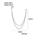 2025 Trendy DIY Flexible Leather Belt Dimmable LED Chandelier by Ljojo for Living Room