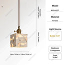 Japanese Style Terrazzo LED Pendant Light - Modern Hanging Lamp for Dining Room by Ljojo