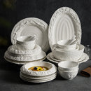Ljojo Luxury White Ceramic Tableware Set - Bowl and Chopsticks Combination