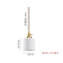 Nordic Japan LED Ceiling Chandelier Lamp Design White Ceramic Brass Pendant Light - Ljojo