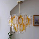 French Amber Glass Chandelier for Living Rooms & Bedrooms by Ljojo: Elegant Villa Hall Lighting