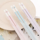 Ljojo Love Chopsticks Set: 5 Pairs Reusable Alloy Sushi Sticks with Non-Slip Grip