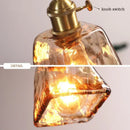 Amber Glass Pendant Lamp LED E27 Hanging Light by Ljojo