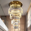 Crystal Chandelier Modern Villa Hall Staircase Light by Ljojo