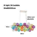 Nordic Glass Ball Chandelier for Dining Room and Bedroom Decor by Ljojo