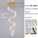 LED Crystal Chandelier: Modern Villa Hanging Light for Hotel Lobby & Staircase - Ljojo