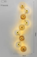 Ljojo Modern Glass Wall Lamp Golden Light Luxury Aisle Bedside Living Room Wall Light