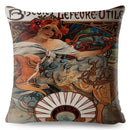Beige Art Nouveau Gallery Cushion Cover for Home Decor - Ljojo