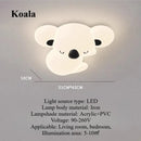 Ljojo LED Children's Room Ceiling Light: Cute Cartoon Bear Koala Baby Room Art Decoration