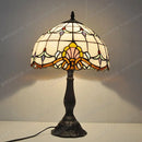 12 Inch Tiffany Style American Stained Glass Table Lamp for Bedroom Living Room - Ljojo