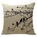 Ljojo Maple Leaf Print Linen Pillowcase for Home Decor and Sofa Comfort