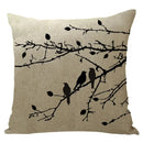 Ljojo Maple Leaf Print Linen Pillowcase for Home Decor and Sofa Comfort