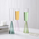 Ljojo 225ml Two Tone Glass Goblet Set Champagne Flute Cone Shape Base