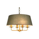 Ljojo Modern Ceiling Chandelier Stylish Fabric Lampshade LED Lights Living Room Bedroom Decor