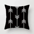 Geometric Black Yellow Cushion Covers - Ljojo Modern 18" Throw Pillow Case