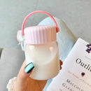 Ljojo Mini Glass Shaker Cup with Handle and Lid