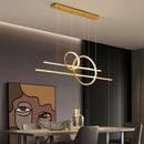 Ljojo Modern Gold Black Dimmable Chandelier for Dining Room - Elegant Pendant Lamp Lighting