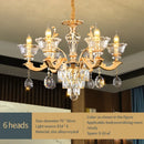 Crystal Luxurious European Style Pendant Lamp French Atmosphere Living Room Dining Light Ljojo