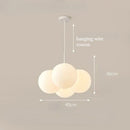 Ljojo Modern Glass Ball LED Pendant Light Cream - Home Decor Chandelier
