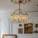 French Crystal Chandelier Retro Designer Art Ljojo Pendant Light for Bedroom Living Dining Room