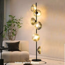 Italian Minimalist LED Floor Lamp Smoke Gray Glass for Artistic Home Decor by Ljojo