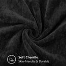 Ljojo Luxury Chenille Pillow Cover with Velvet Stitched Edge