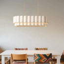 American Wabi Sabi Fabric Pendant Light Chandelier for Living Dining Room Loft by Ljojo