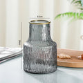 Ljojo™ Clear Glass Large Mouth Vase: Stylish Home Decor, Ideal for Flowers