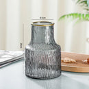 Ljojo™ Clear Glass Large Mouth Vase: Stylish Home Decor, Ideal for Flowers