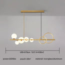 Modern LED Ceiling Chandelier Black for Kitchen Table Dining Room - Ljojo