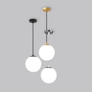 Ljojo Modern Gold Acrylic Ball Pendant Light for Bedroom and Bar Decor