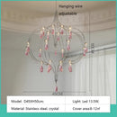 Luxury Pink Crystal Chandelier - Romantic Dining Room Lighting by Ljojo