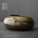 Ljojo™ Black Terracotta Abstract Vase Coarse Pottery Retro Glazed Flower Arranger