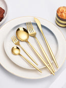 Ljojo 30-Piece Stainless Steel Cutlery Set for Dining Banquets