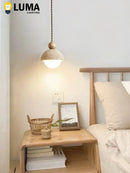 Ljojo Yellow Travertine Pendant Light - Japanese Style Stone Chandelier for Home Decor