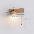 Ljojo LED Wall Lights: Mid Century Modern, Pull Chain Switch, Adjustable Angle, Living Room, Bedside Lamps