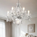 French Chandelier Europe Villa Candle E14 Pendant Light Luxury Chrome for Ljojo