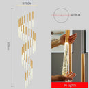 Nordic Gold Black Led Staircase Chandeliers for Home Decor by Ljojo