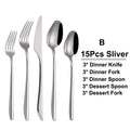 Ljojo 21-Piece Stainless Steel Cutlery Set - Mirror Finish Elegant Tableware