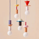 Ljojo Geometric Solid Wood LED Ceiling Chandelier Modern Nordic Minimalist Cream Dining Room Decor