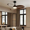 Ljojo Vintage Industrial Wood Ceiling Fan with Light: Strong Wind 3 Blades 42/52 Inch Bar Restaurant Fan