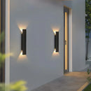 Ljojo 18W LED Black Wall Lamp Outdoor Waterproof Aluminum Wall Lights