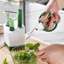 Ljojo 5-Piece Green Kitchen Tools Set: Peeler, Knife, Beater, Scissors - Multi-functional Cooking Gadget