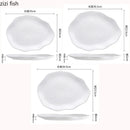 Ljojo Lotus Leaf Shallow Plate for Molecular Cuisine and Sushi