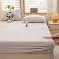 Ljojo 2025 Warm Fleece Fitted Sheet Set, Cozy Mattress Cover & Pillowcase, 3D Flower Design