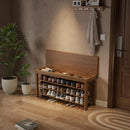 Ljojo™ 3-Tier Wooden Shoe Storage Bench for Entryway - Front Door Rack