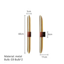 Gold Black Metal Wall Lights Sconce G9 Bulb for Bedroom Decor by Ljojo