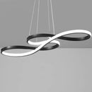 Nordic LED Pendant Lights: Serpentine Golden Ring Chandelier for Living Room by Ljojo